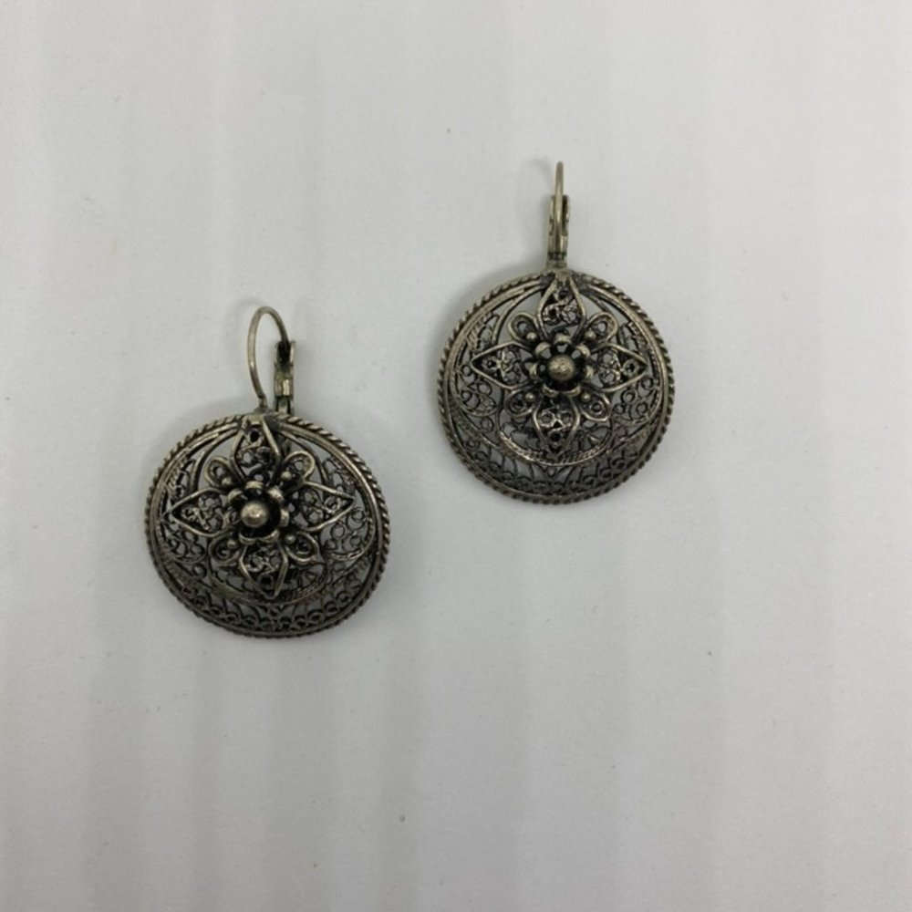 Vintage Ancient Round Boho Hollow Dangle Earrings Women's Earrings Jewelry